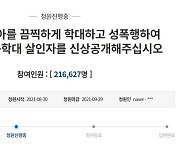 20개월 의붓딸 학대·성폭행 20대, '신상공개 청원' 21만명 돌파