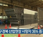 대구경북 산업현장 사망자 36% 증가