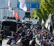 'SPC자본 규탄' 민노총 화물연대, 1000여명 청주서 집회 강행