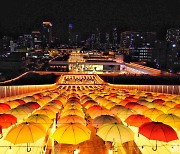 [포토친구] 가을밤 수놓은 화려한 우산