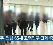 광주·전남 65세 고령인구 크게 증가