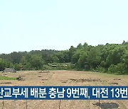 부동산교부세 배분 충남 9번째, 대전 13번째