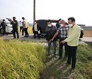 이성희 농협중앙회장, 휴일에도 강풍 우박피해 농업현장 점검 나서