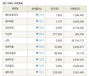 [fnRASSI]장마감, 거래소 하락 종목(페이퍼코리아 -17.3% ↓)