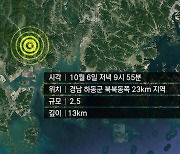 경남 하동 규모 2.5 지진 발생.."진동 느꼈다" 신고