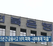 "전북은행 5년 간 금융사고 16억 피해..내부통제 '미흡'"