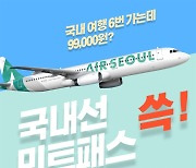 "19만9천원에 무제한 비행기"..국내 주중 항공권 나왔다