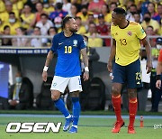 '은퇴예고 네이마르 침묵' 브라질, 콜롬비아와 0-0 무승부..남미예선 9연승 마감 
