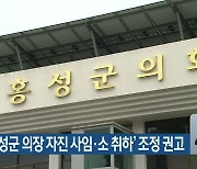법원, '홍성군 의장 자진 사임·소 취하' 조정 권고
