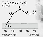 "가계빚 폭증, 부동산 실패 탓"..9월에도 6.5조↑