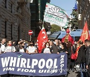 ITALY WHIRLPOOL PLANT CLOSURE PROTEST