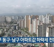 대구 동구·남구 아파트값 하락세 전환