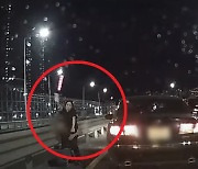 [영상] '차 쌩쌩' 고속도로 1차선에 나타난 원더우먼의 정체 알고보니..