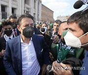 Virus Outbreak Italy Protest