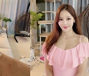 '류필립 ♥' 미나, 상처투성이 팔 무슨 일? "겨우 씻고 준비"