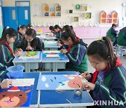 중국 허베이성 코로나19 풍경..초등학교 방과후 활동