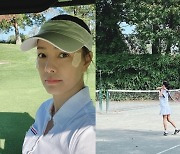 '권상우♥' 손태영, 골프 이어 테니스에 푹 빠졌네..美 여유 일상