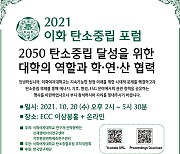 이화여대, '탄소중립포럼' 개최..2050년 탄소중립 달성