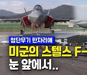 [영상] 미국산 F-35A 스텔스 전투기 첫선..딱 하루 일반인 공개