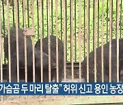 "반달가슴곰 두 마리 탈출" 허위 신고 용인 농장주 구속