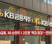 [이데일리N] KB금융, 3Q 순이익 1.3조원 '역대 최대'..전년비 11%↑