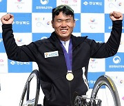 평창패럴림픽 금메달리스트 신의현, 장애인체전 사이클서 금메달
