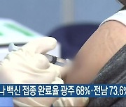 코로나19 백신 접종 완료율 광주 68%·전남 73.6%