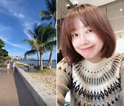 '정형돈♥' 한유라, 쌍둥이 딸들과 하와이 산책 '그림같은 풍경'