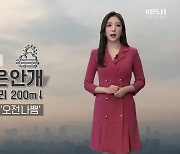 [날씨] 대전·세종·충남 내일 오전까지 짙은 안개..미세먼지 '나쁨'