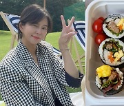 '이수근♥' 박지연, 떡갈비 넣은 김밥 스케일.."집 재료로 후딱"