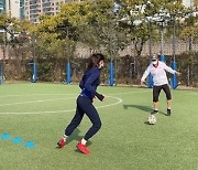 한채아, 시아버지 차범근 축구교실서 트레이닝..역시 축구가문