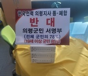 의령군, 한전의령지사 통폐합 반대 군민 2만여명 서명부 전달