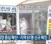 충남 사업장 중심 확산..대전·세종·충남 61명 신규 확진
