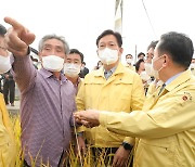 盧 영결식 뒤로하고 농민 찾은 송영길 "벼 병충해 보상 노력"(종합)