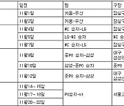 [표] 2021 프로야구 포스트시즌 일정