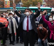 윤석열 '두 팔 번쩍'