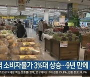 대구·경북 소비자물가 3%대 상승..9년 만에 최고