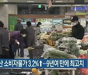 10월 부산 소비자물가 3.2%↑..9년여 만에 최고치