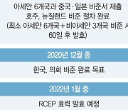 한·중·일 주축 '메가 FTA' RCEP 내년 1월 발효