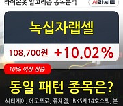 녹십자랩셀, 상승출발 후 현재 +10.02%.. 외국인 기관 동시 순매수 중