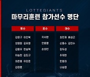 롯데, 마무리훈련 실시..한동희 등 22명 참가