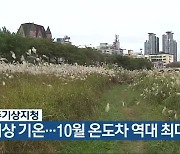 청주기상지청, "이상 기온..10월 온도차 역대 최대"