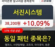 서진시스템, 상승출발 후 현재 +10.09%.. 외국인 기관 동시 순매수 중