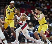 Pacers Trail Blazers Basketball