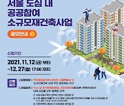 서울 200가구 미만 '소규모 재건축사업지', 다음달 말까지 공모 접수