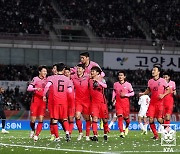 한국, UAE에 1-0 승리..황희찬 결승골에 'A조 선두' 등극