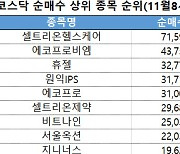 코스닥 주간 개인 순매수 1위 '셀트리온헬스케어'