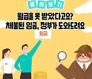 월급을 못 받았다고요? 체불된 임금, 정부가 도와드려요!