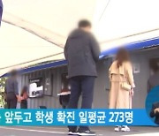 모레 수능 앞두고 학생 확진 일평균 273명