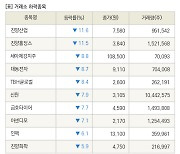 [fnRASSI]장마감, 거래소 하락 종목(진양산업 -11.6% ↓)